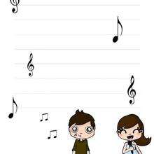 Papel san valentin MUSICA - Manualidades para niños - SAN VALENTIN manualidades infantiles - Papel carta para imprimir SAN VALENTIN