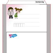 Sobre san valentin RISAS - Manualidades para niños - SAN VALENTIN manualidades infantiles - Sobres para cartas SAN VALENTIN