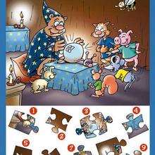 Juego de rompecabezas VIDENTE - Juegos divertidos - Juegos para IMPRIMIR - Juegos de OBSERVACION - Juegos de ROMPECABEZAS para imprimir