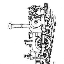 Dibujo la locomotora - Colorear - VEHICULOS: Dibujos para colorear - Dibujos de trenes