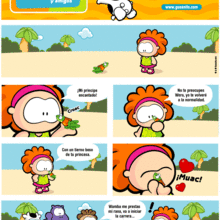 El beso - Lecturas Infantiles - Tiras Cómicas - las tiras cómicas de Gusanito