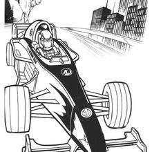 Dibujo para colorear : Action Man y Formula 1
