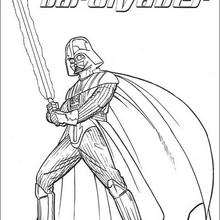 Dibujo para colorear : La armadura de batalla de Darth Vader