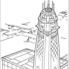 Dibujo para colorear : La torre de los Jedi en Coruscant