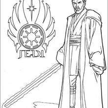 Dibujo para colorear : El Jedi, Obi Wan Kenobi