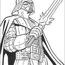 Dibujo para colorear : El sable lazer de Darth Vader