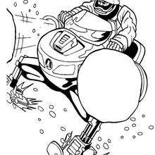 Moto de nieve - Dibujos para Colorear y Pintar - Dibujos para colorear SUPERHEROES - Action Man para colorear