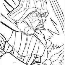 Dibujo para colorear : Retrato de Darth Vader