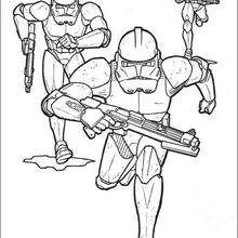Dibujo para colorear : Soldados Clones del Emperio