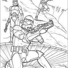 Dibujo para colorear : Soldados clones con armas