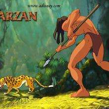 Gifs y fondo : Tarzan y el jaguar