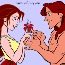 Tarzán y Jane enamorados - Dibujar Dibujos - Dibujos para DESCARGAR - FONDOS GRATIS - Fondos de escritorios Disney