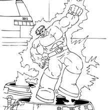 Dibujo para colorear : Hulk electrocutado