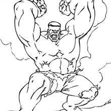 Dibujo para colorear : Hulk se enoja