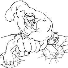 Hulk te está desafiando - Dibujos para Colorear y Pintar - Dibujos para colorear SUPERHEROES - Hulk para colorear