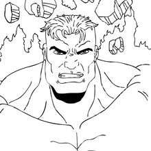 Hulk el vencedor - Dibujos para Colorear y Pintar - Dibujos para colorear SUPERHEROES - Hulk para colorear