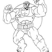 El potente Hulk - Dibujos para Colorear y Pintar - Dibujos para colorear SUPERHEROES - Hulk para colorear