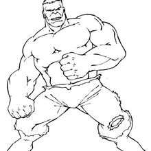 Dibujo para colorear : La fuerza de Hulk