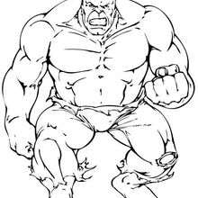 Dibujo para colorear : El puño de Hulk