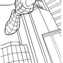 Dibujo para colorear : pierna de spiderman