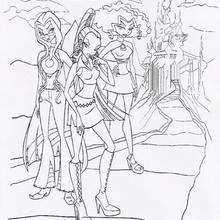 Dibujo para colorear : Las brujas Icy, Darcy y Stormy