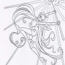 Dibujo para colorear : La varita mágica de Stella de las Winx