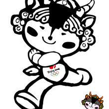 Dibujo para colorear : Yingying mascota