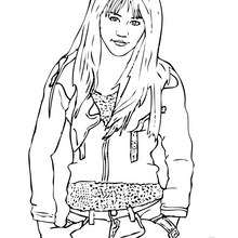 Dibujo Hannah Montana - Dibujos para Colorear y Pintar - Dibujos para colorear FAMOSOS - HANNAH MONTANA para colorear