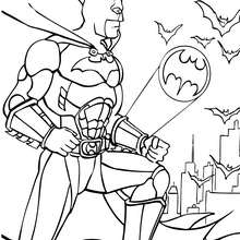 Dibujo para colorear : Batman: el hombre murciélago