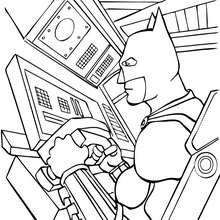 Batman conduciendo - Dibujos para Colorear y Pintar - Dibujos para colorear SUPERHEROES - Dibujos para colorear BATMAN - Dibujos para colorear e imprimir de BATMAN