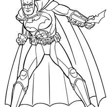 Dibujo para colorear : Batman listo para la batalla