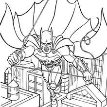 Dibujo para colorear : Batman saltando