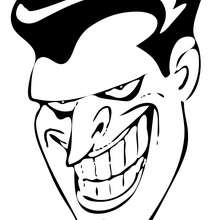 Dibujo para colorear : La sonrisa del Joker