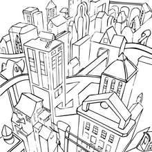Gotham city - Dibujos para Colorear y Pintar - Dibujos para colorear SUPERHEROES - Dibujos para colorear BATMAN - Dibujos para colorear GOTHAM CITY