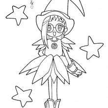 Dibujo para colorear : Hazuki la bruja
