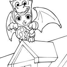 Dibujo de dragón para Halloween - Dibujos para Colorear y Pintar - Dibujos para colorear FIESTAS - Dibujos para colorear HALLOWEEN - Dibujos para colorear DISFRACES HALLOWEEN NIÑOS