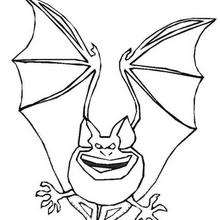 Dibujo de un Murcielago de Halloween - Dibujos para Colorear y Pintar - Dibujos para colorear FIESTAS - Dibujos para colorear HALLOWEEN - Dibujos para colorear MURCIELAGOS HALLOWEEN