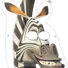 Careta de Marty la cebra - Manualidades para niños - MASCARAS infantiles - Caretas y máscaras de Madagascar 2
