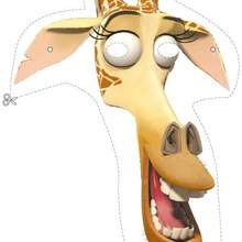 Careta de Melman la jirafa - Manualidades para niños - MASCARAS infantiles - Caretas y máscaras de Madagascar 2