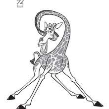 Dibujo de Melman - Dibujos para Colorear y Pintar - Dibujos de PELICULAS colorear - Dibujos para colorear y pintar MADAGASCAR - Dibujos para colorear MADAGASCAR 2
