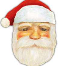 Manualidad infantil : Papiroflexia mascara de Papa Noel