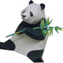 Oso de papel: Panda 3D
