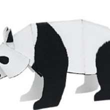 Panda de papel 2D - Manualidades para niños - Papiroflexia facil - Papiroflexia ANIMALES - Animales de papiroflexia 2D
