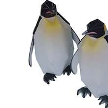 Doblado de papel : Pingüino de papel 3D