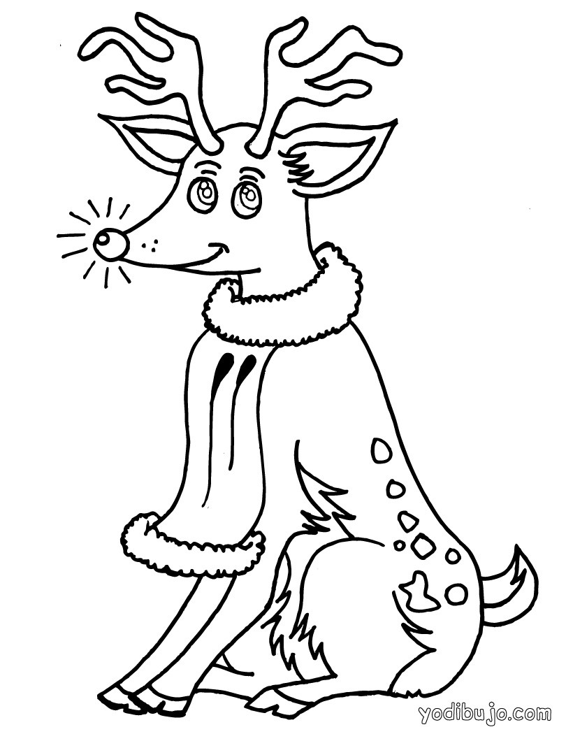 Dibujos para colorear rodolfo el reno 