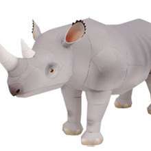 Rinoceronte de papel 3D - Manualidades para niños - Papiroflexia facil - Papiroflexia ANIMALES - Papiroflexia Animales 3D
