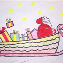 Aprender a dibujar : Como dibujar el trineo de Santa Claus