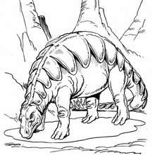Dibujo para colorear : Estegosaurio realístico