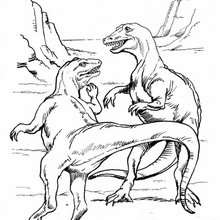 Dibujo dinosaurios Tarbosaurio - Dibujos para Colorear y Pintar - Dibujos para colorear ANIMALES - Dibujos para colorear DINOSAURIOS - Colorear dinosaurio TARBOSAURIO