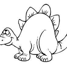 Dibujo para colorear : Estegosaurio para niños